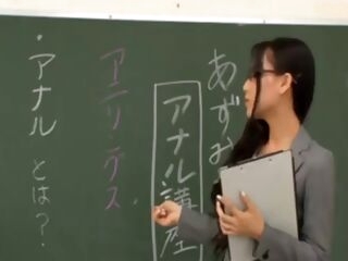 teacher demonstrates schoolgirls in an rectal lesson - pt2 on hdmilfcam.com
