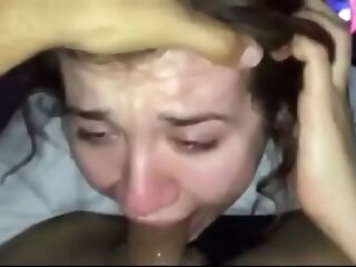 Crying Unexperienced Mouthslut Blows Dick