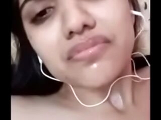 Indian nymph with video call with her boy friend
